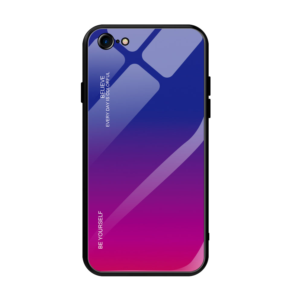 Gradient Glass + TPU + PC Hybrid Back Case for iPhone 8/7/SE (2022)/SE (2020)