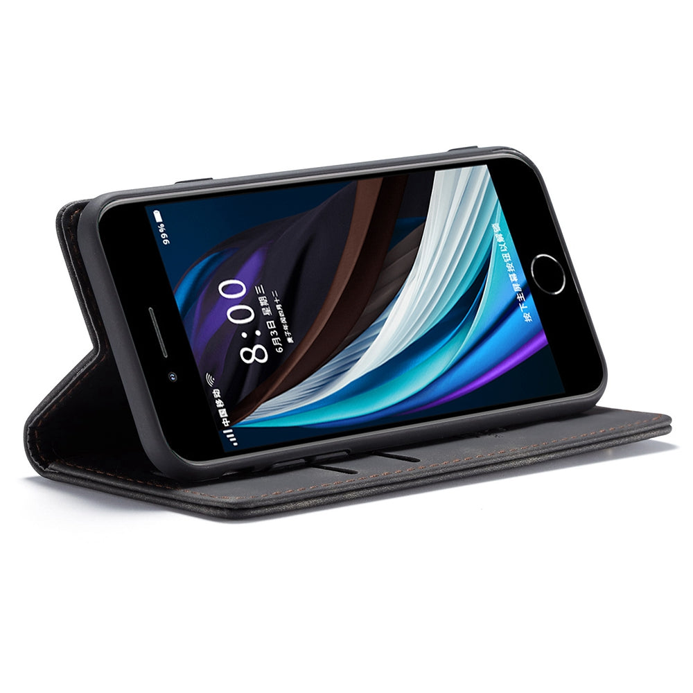 CASEME 013 Series PU Leather Mobile Phone Shell with Wallet Stand for iPhone 8/7/SE (2020)/SE (2022) 4.7 inch