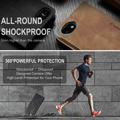 CASEME 013 Series PU Leather Mobile Phone Shell with Wallet Stand for iPhone 8/7/SE (2020)/SE (2022) 4.7 inch