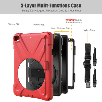[X-Shape] PC + TPU 360-degree Swivel Kickstand Case with Hand Strap for iPad mini (2019) 7.9 inch / mini 4