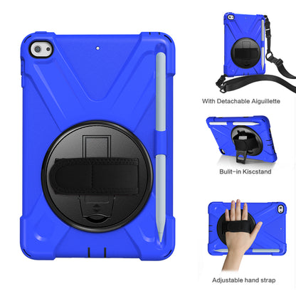 [X-Shape] PC + TPU 360-degree Swivel Kickstand Case with Hand Strap for iPad mini (2019) 7.9 inch / mini 4