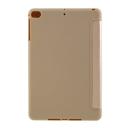 For iPad mini (2019) 7.9 inch Tri-fold Stand Silicone + Leather Tablet Shell