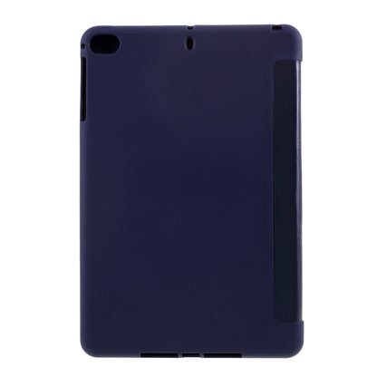 For iPad mini (2019) 7.9 inch Tri-fold Stand Silicone + Leather Tablet Shell