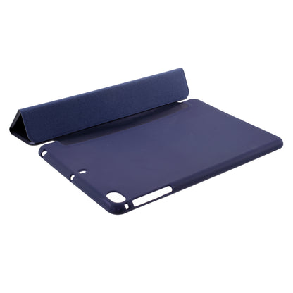 For iPad mini (2019) 7.9 inch Tri-fold Stand Silicone + Leather Tablet Shell