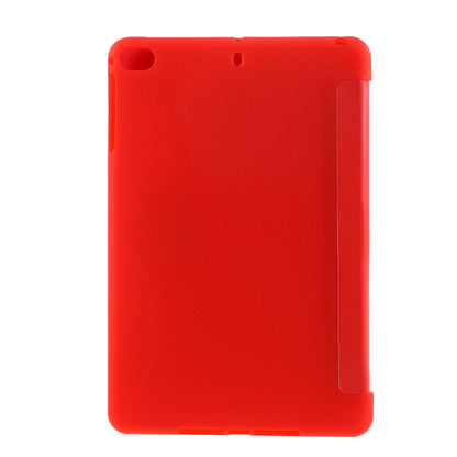 For iPad mini (2019) 7.9 inch Tri-fold Stand Silicone + Leather Tablet Shell