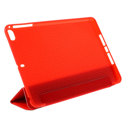 For iPad mini (2019) 7.9 inch Tri-fold Stand Silicone + Leather Tablet Shell