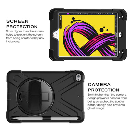 [X-Shape] PC + TPU 360-degree Swivel Kickstand Case with Hand Strap for iPad mini (2019) 7.9 inch / iPad mini 4