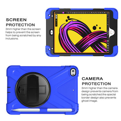 [X-Shape] PC + TPU 360-degree Swivel Kickstand Case with Hand Strap for iPad mini (2019) 7.9 inch / iPad mini 4