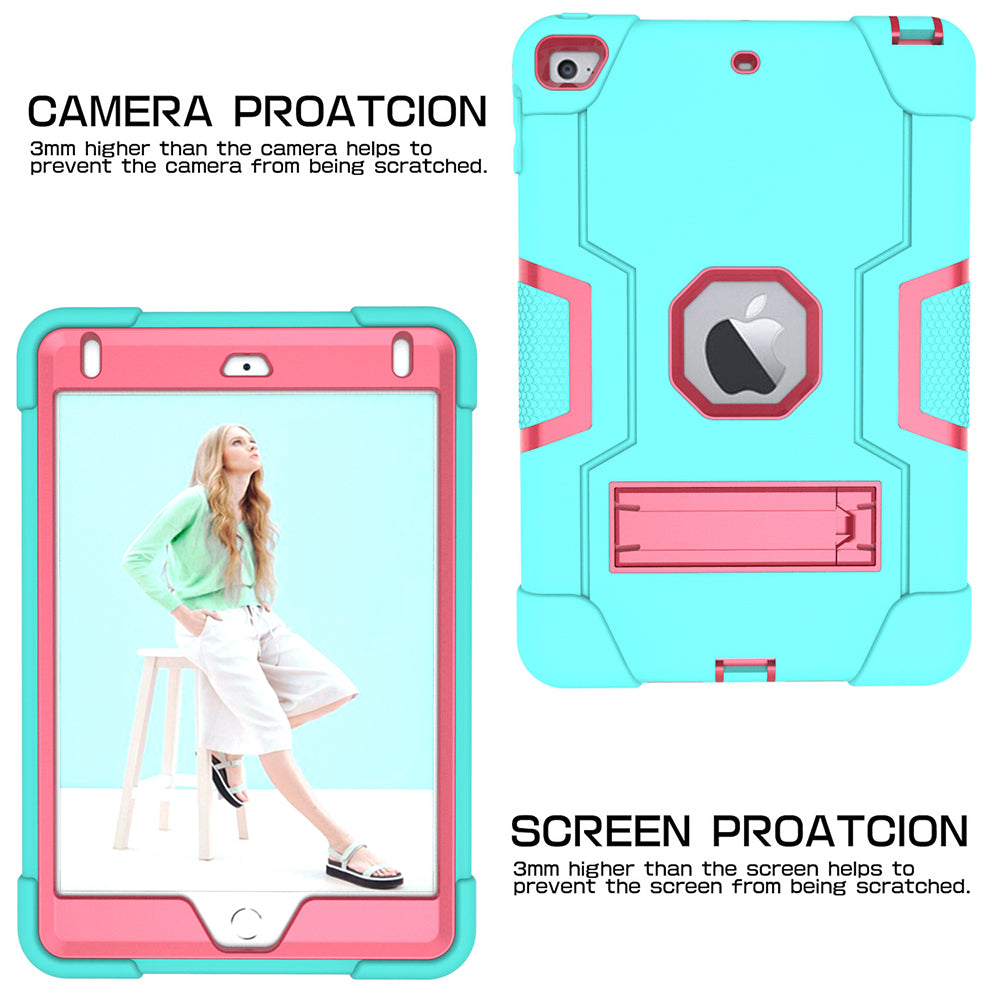 For iPad mini (2019) 7.9 inch Shock Proof TPU + PC Hybrid Tablet Case with Kickstand