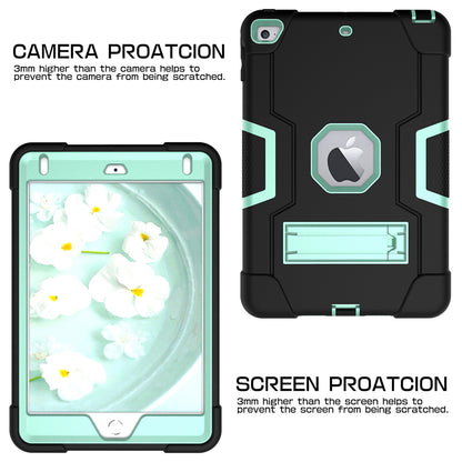 For iPad mini (2019) 7.9 inch Shock Proof TPU + PC Hybrid Tablet Case with Kickstand