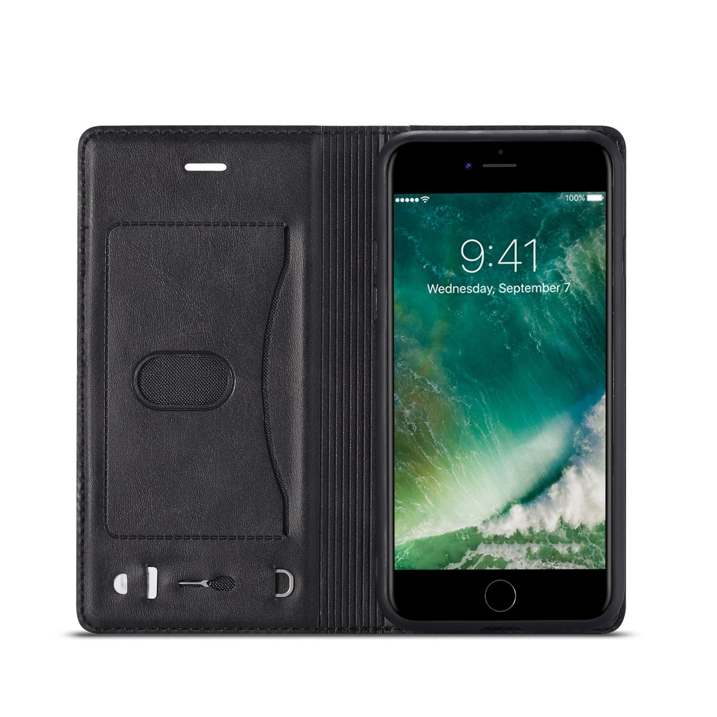 LC.IMEEKE Retro Style Leather Card Holder Case for iPhone 8/7/SE (2020)/SE (2022) 4.7 inch