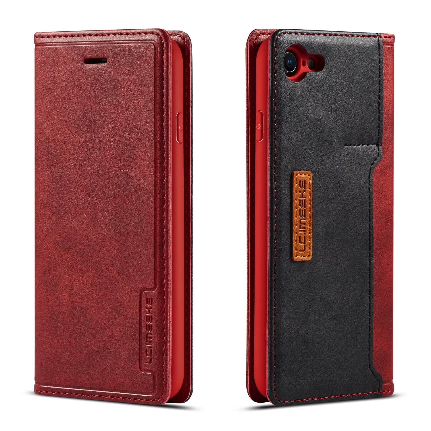 LC.IMEEKE Retro Style Leather Card Holder Case for iPhone 8/7/SE (2020)/SE (2022) 4.7 inch
