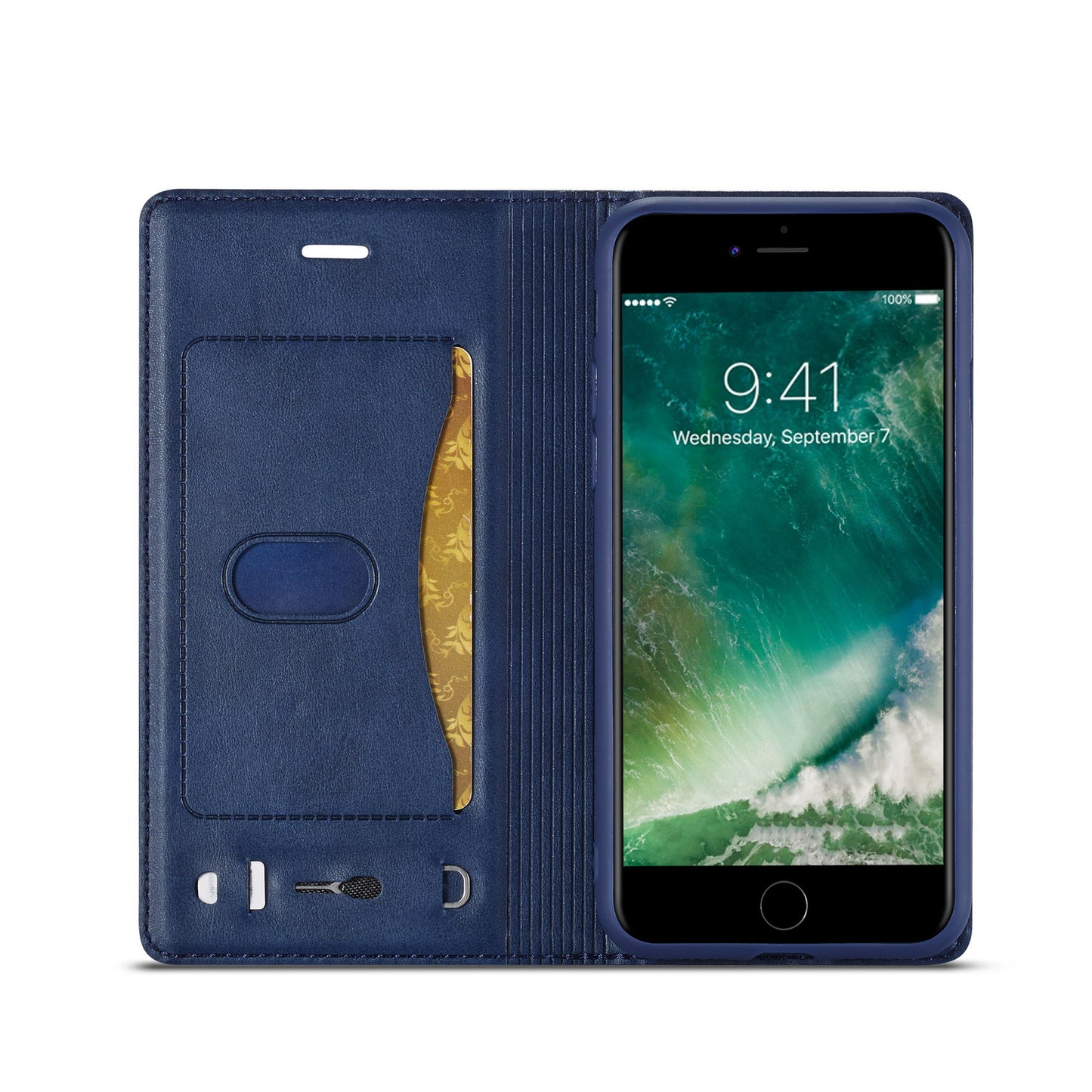 LC.IMEEKE Retro Style Leather Card Holder Case for iPhone 8/7/SE (2020)/SE (2022) 4.7 inch