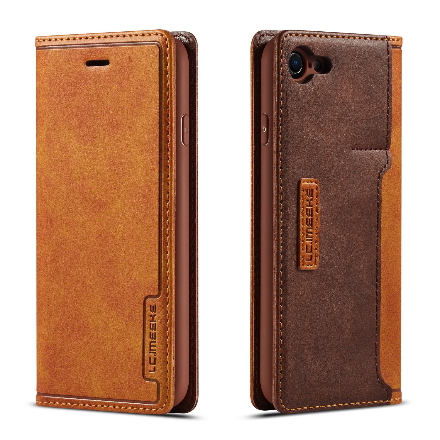 LC.IMEEKE Retro Style Leather Card Holder Case for iPhone 8/7/SE (2020)/SE (2022) 4.7 inch