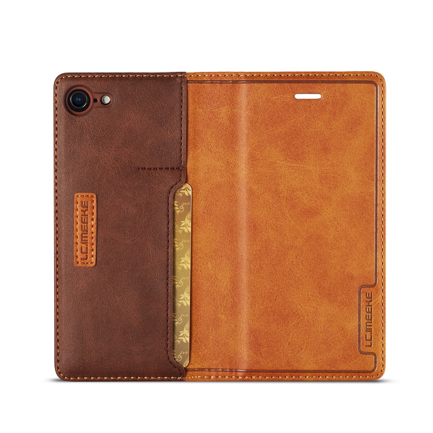 LC.IMEEKE Retro Style Leather Card Holder Case for iPhone 8/7/SE (2020)/SE (2022) 4.7 inch
