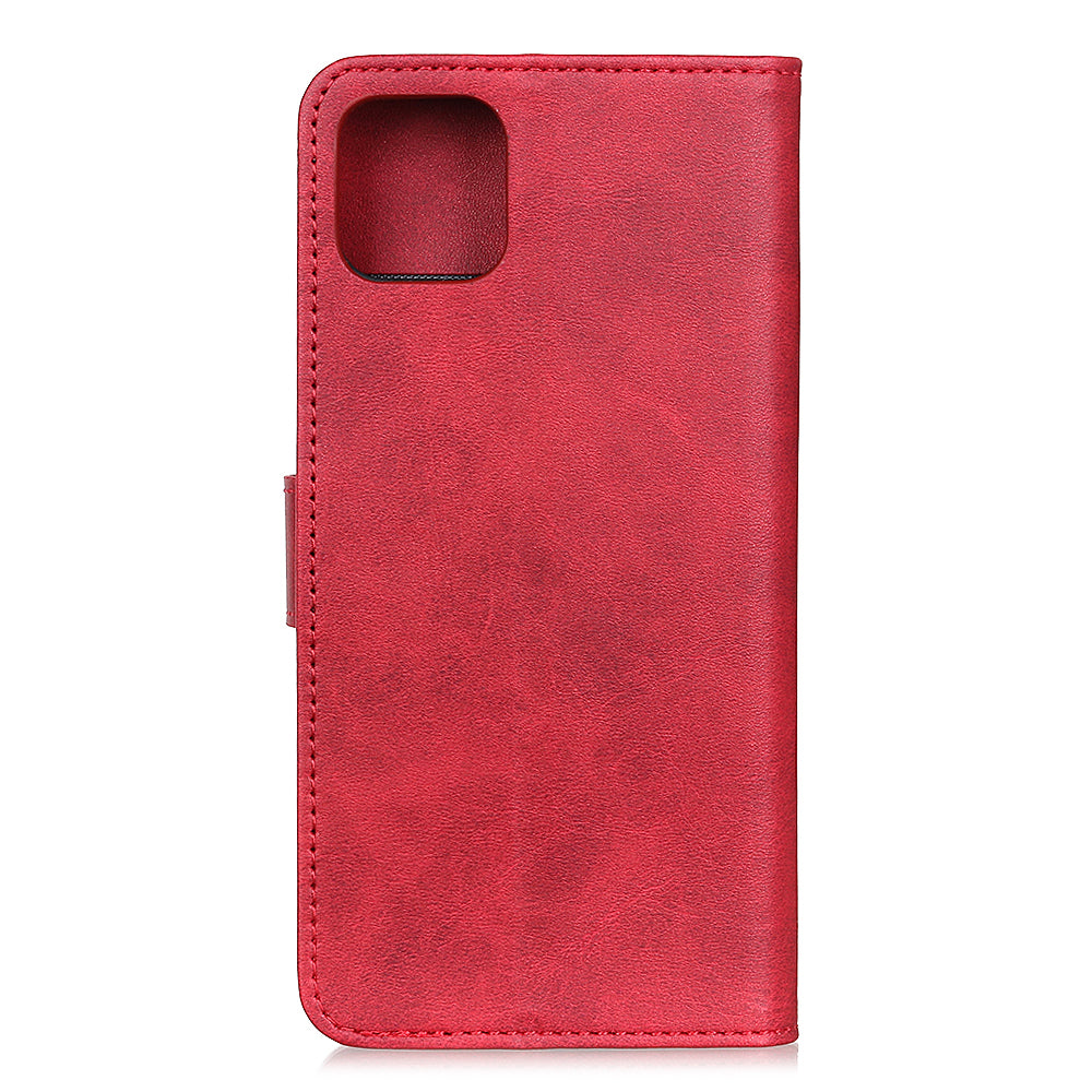 Matte Skin Wallet Leather Stand Phone Casing for iPhone 11 6.1 inch (2019)