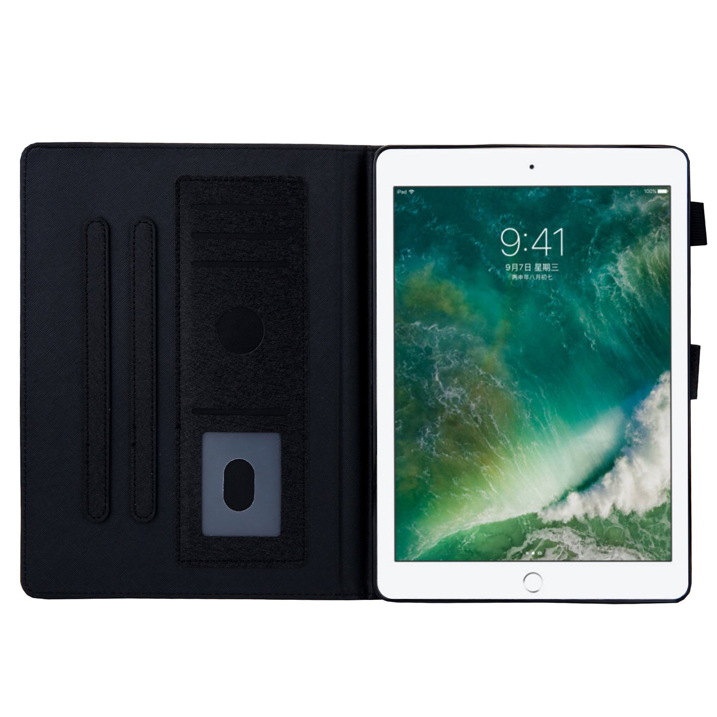 Leather Case with Card Storage for iPad 9.7-inch (2018)/9.7-inch (2017)/Air 2/Air
