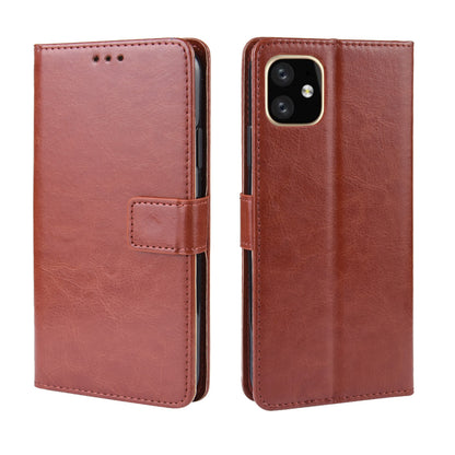 Crazy Horse Texture Leather Wallet Phone Cover for iPhone 11 Pro 5.8 inch (2019)- Brown