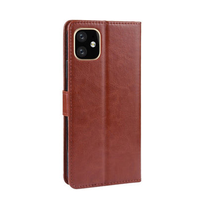 Crazy Horse Texture Leather Wallet Phone Cover for iPhone 11 Pro 5.8 inch (2019)- Brown