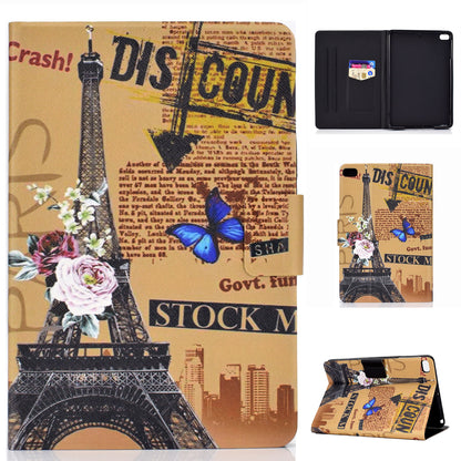 Shock-proof Pattern Printing Card Slot Stand PU Leather Tablet Cover for iPad Mini / Mini 2 / Mini 3 / Mini 4 / mini (2019) 7.9 inch