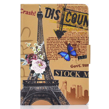 Shock-proof Pattern Printing Card Slot Stand PU Leather Tablet Cover for iPad Mini / Mini 2 / Mini 3 / Mini 4 / mini (2019) 7.9 inch