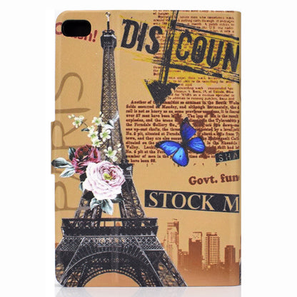 Shock-proof Pattern Printing Card Slot Stand PU Leather Tablet Cover for iPad Mini / Mini 2 / Mini 3 / Mini 4 / mini (2019) 7.9 inch