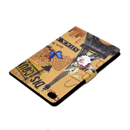 Shock-proof Pattern Printing Card Slot Stand PU Leather Tablet Cover for iPad Mini / Mini 2 / Mini 3 / Mini 4 / mini (2019) 7.9 inch
