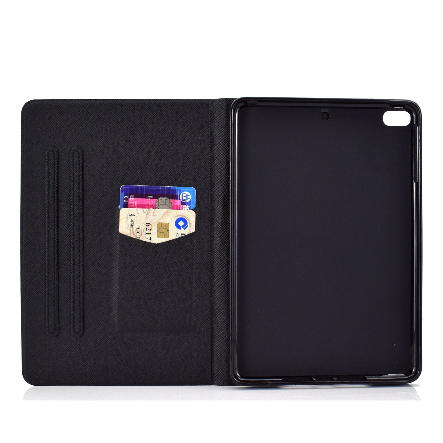 Shock-proof Pattern Printing Card Slot Stand PU Leather Tablet Cover for iPad Mini / Mini 2 / Mini 3 / Mini 4 / mini (2019) 7.9 inch