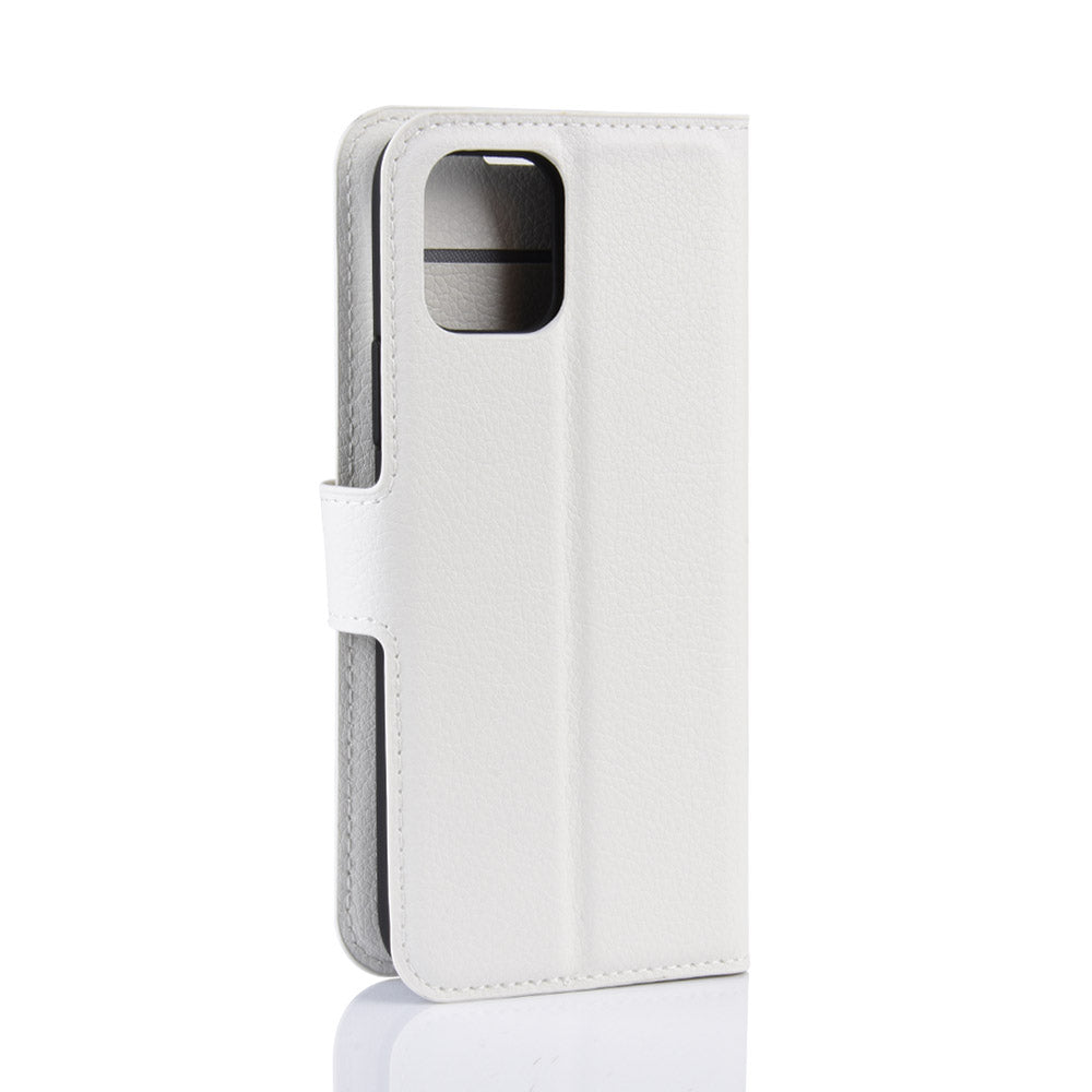 Litchi Skin Leather Wallet Stand Case for iPhone 11 6.1 inch (2019) with Soft TPU Inner Case