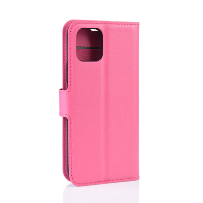 Litchi Skin Leather Wallet Stand Case for iPhone 11 6.1 inch (2019) with Soft TPU Inner Case