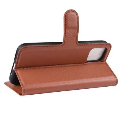 Litchi Skin Leather Wallet Stand Case for iPhone 11 6.1 inch (2019) with Soft TPU Inner Case