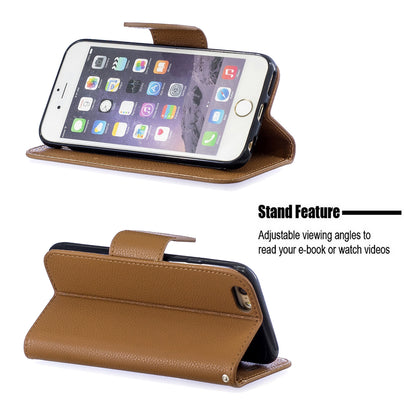 Litchi Texture Leather Wallet Stand Case for iPhone 6/6S