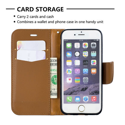 Litchi Texture Leather Wallet Stand Case for iPhone 6/6S