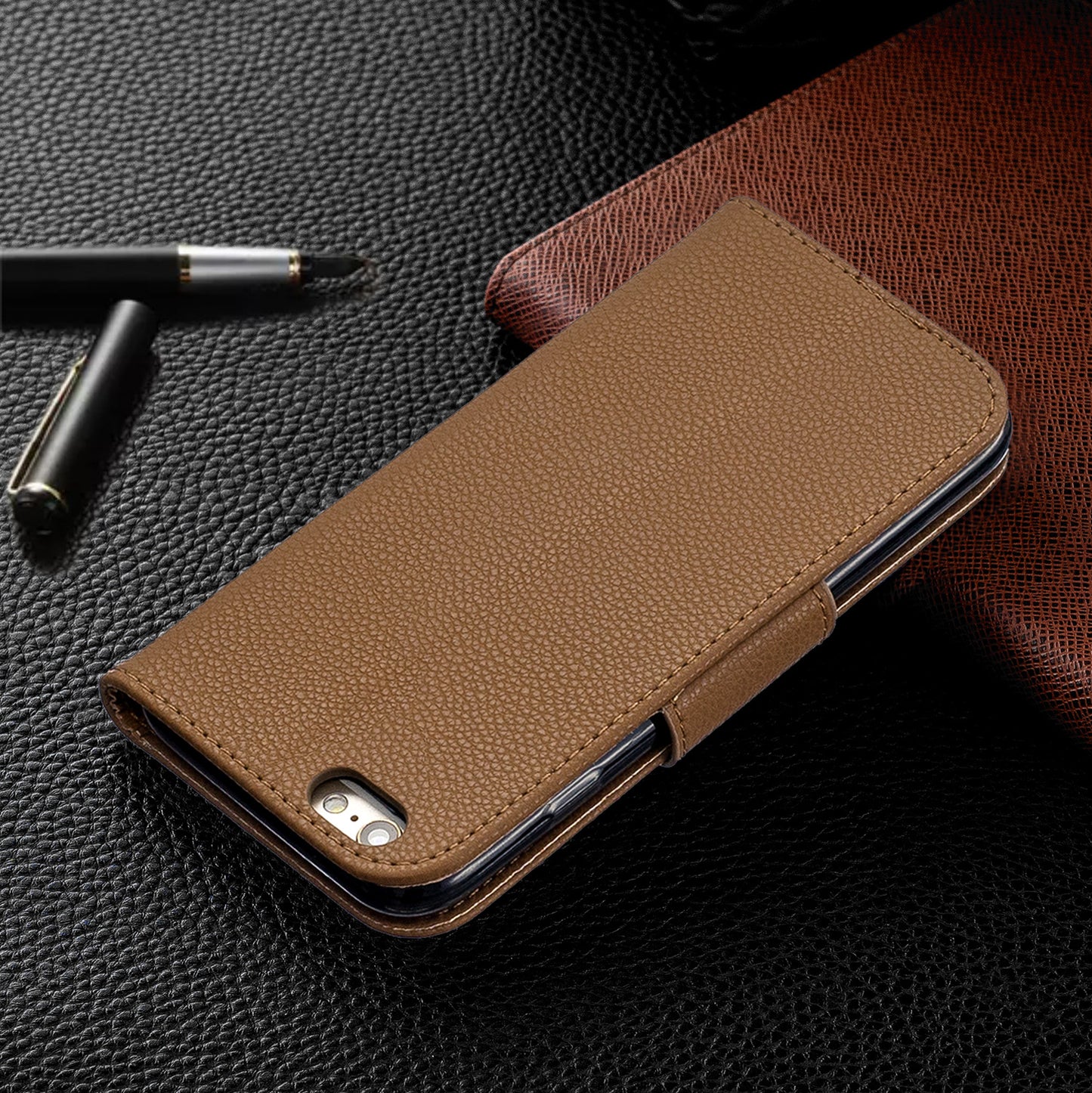 Litchi Texture Leather Wallet Stand Case for iPhone 6/6S