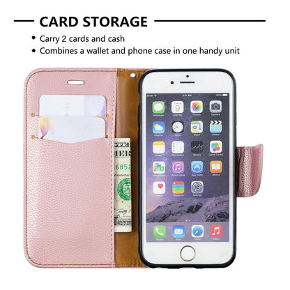 Litchi Texture Leather Wallet Stand Case for iPhone 6/6S