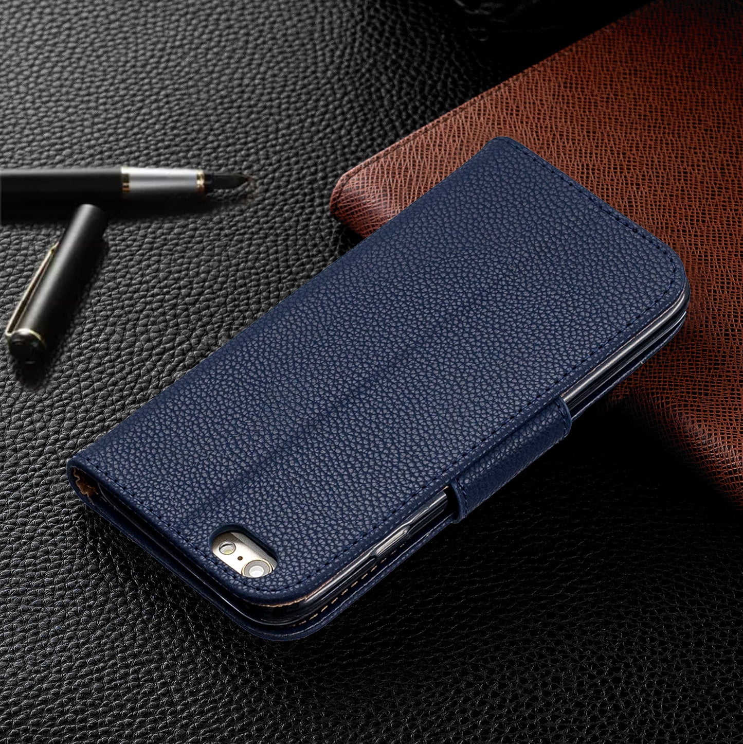 Litchi Texture Leather Wallet Stand Case for iPhone 6/6S