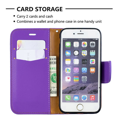 Litchi Texture Leather Wallet Stand Case for iPhone 6/6S