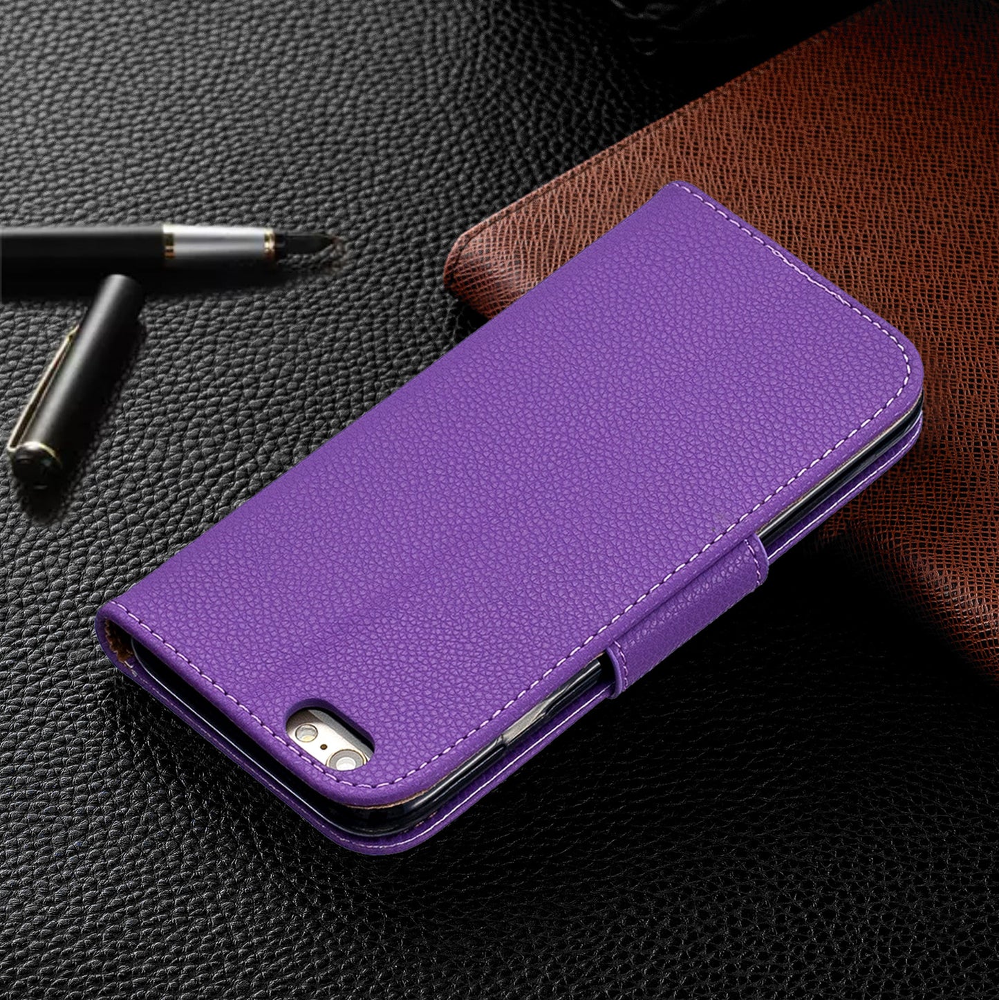 Litchi Texture Leather Wallet Stand Case for iPhone 6/6S