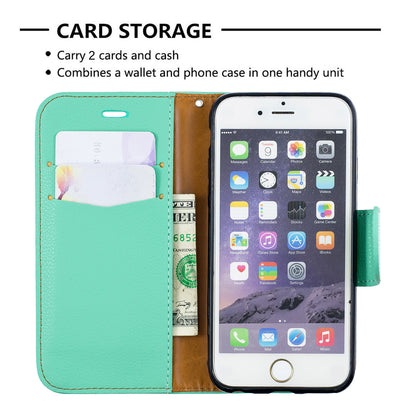 Litchi Texture Leather Wallet Stand Case for iPhone 6/6S