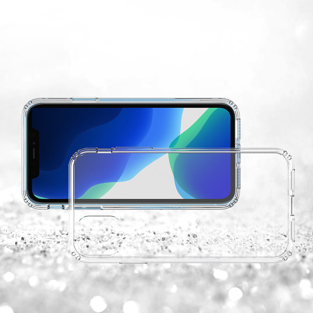 50Pcs/Pack Clear Acrylic + TPU Hybrid Back Case for iPhone 11 6.1 inch (2019)