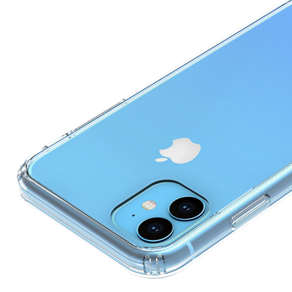 50Pcs/Pack Clear Acrylic + TPU Hybrid Back Case for iPhone 11 6.1 inch (2019)