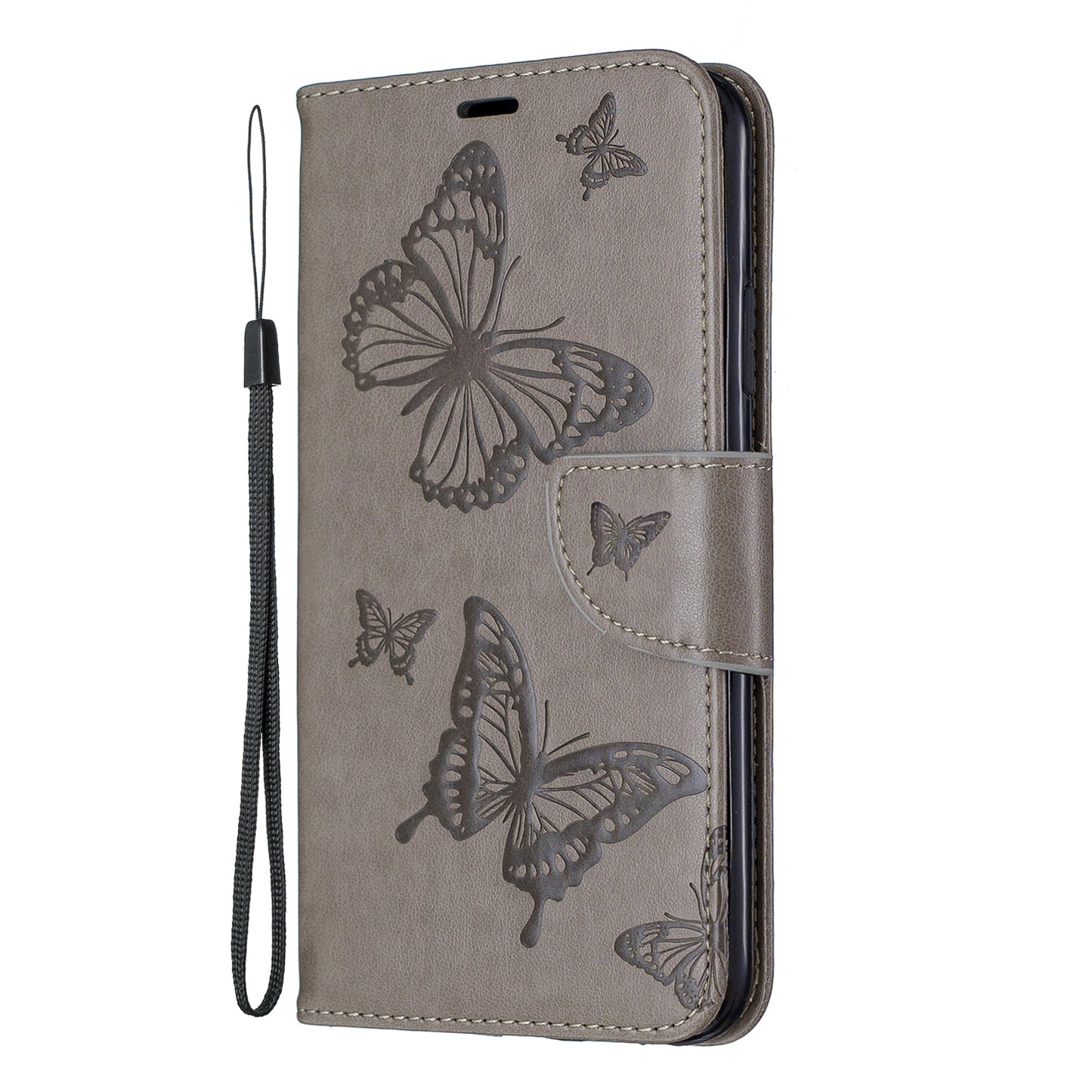 Imprint Butterfly Leather Wallet Phone Case for iPhone 11 Pro Max 6.5 inch (2019)