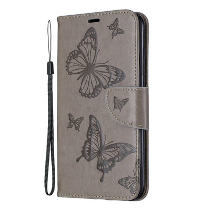 Imprint Butterfly Leather Wallet Phone Case for iPhone 11 Pro Max 6.5 inch (2019)