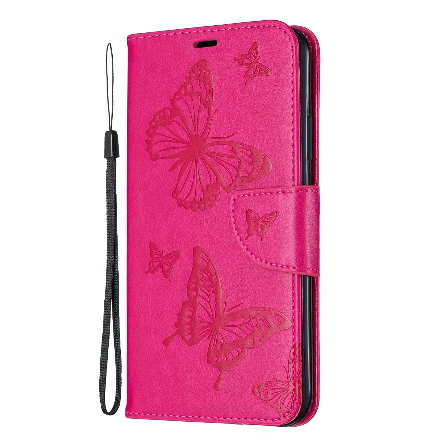 Imprint Butterfly Leather Wallet Phone Case for iPhone 11 Pro Max 6.5 inch (2019)