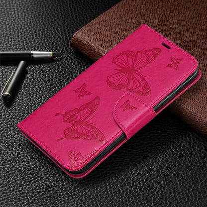 Imprint Butterfly Leather Wallet Phone Case for iPhone 11 Pro Max 6.5 inch (2019)
