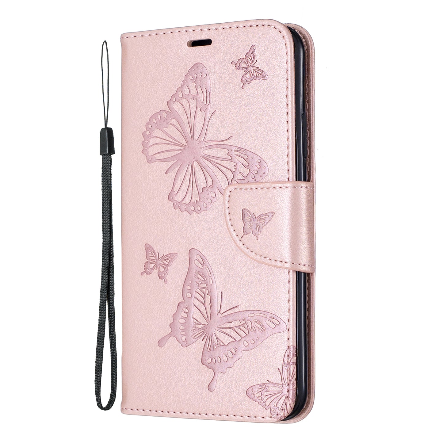 Imprint Butterfly Leather Wallet Phone Case for iPhone 11 Pro Max 6.5 inch (2019)