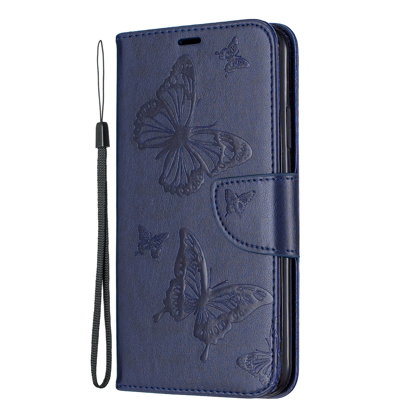 Imprint Butterfly Leather Wallet Phone Case for iPhone 11 Pro Max 6.5 inch (2019)