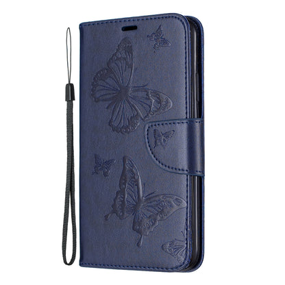 Imprint Butterfly Leather Wallet Phone Case for iPhone 11 Pro Max 6.5 inch (2019)