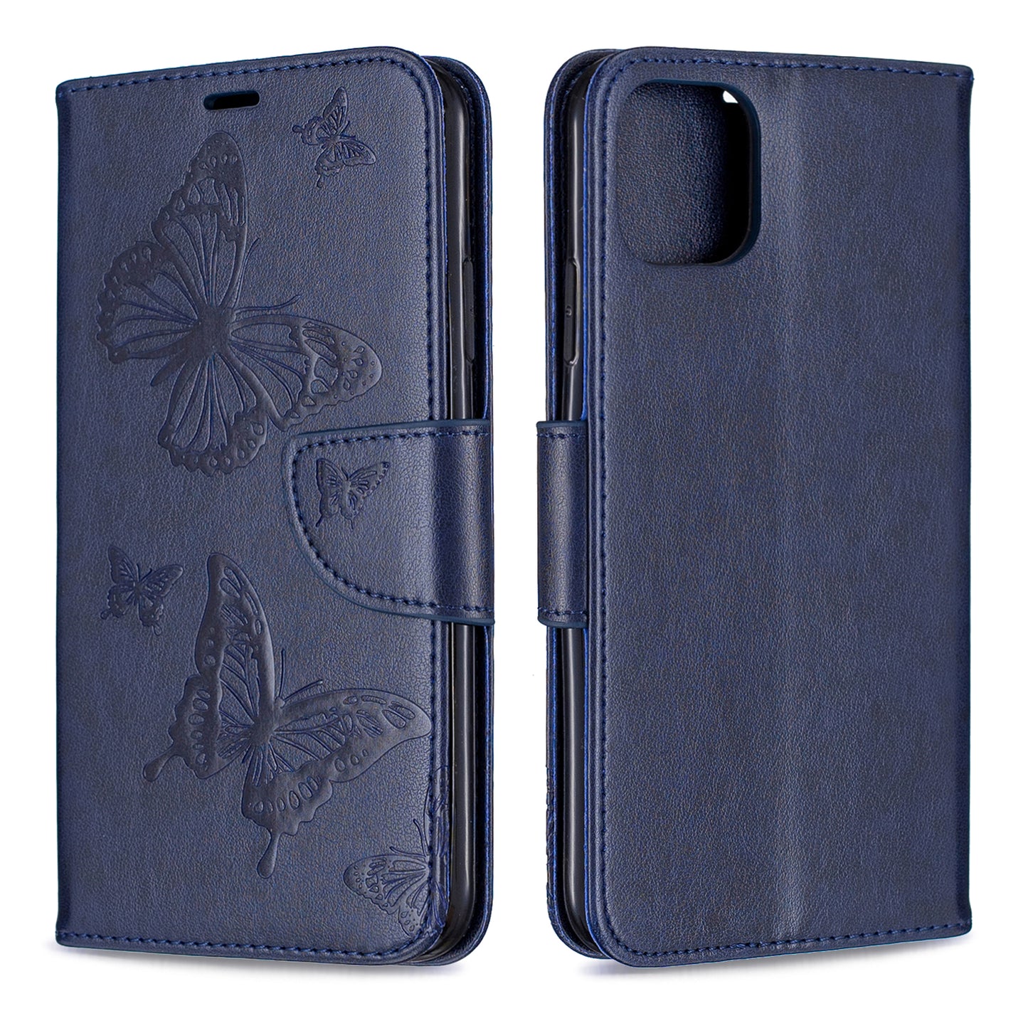 Imprint Butterfly Leather Wallet Phone Case for iPhone 11 Pro Max 6.5 inch (2019)