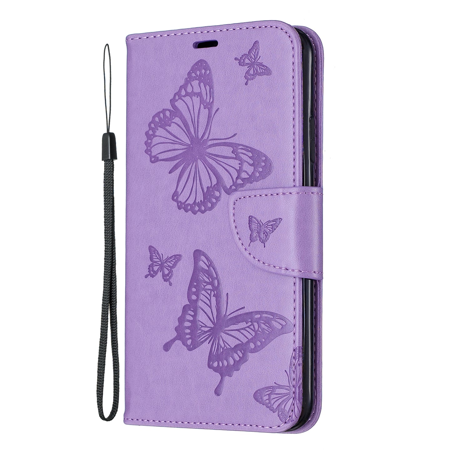 Imprint Butterfly Leather Wallet Phone Case for iPhone 11 Pro Max 6.5 inch (2019)